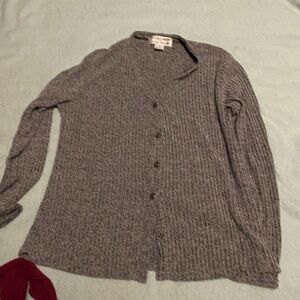 Focus 2000 button up sweater vest and beautiful gray and black size 8
